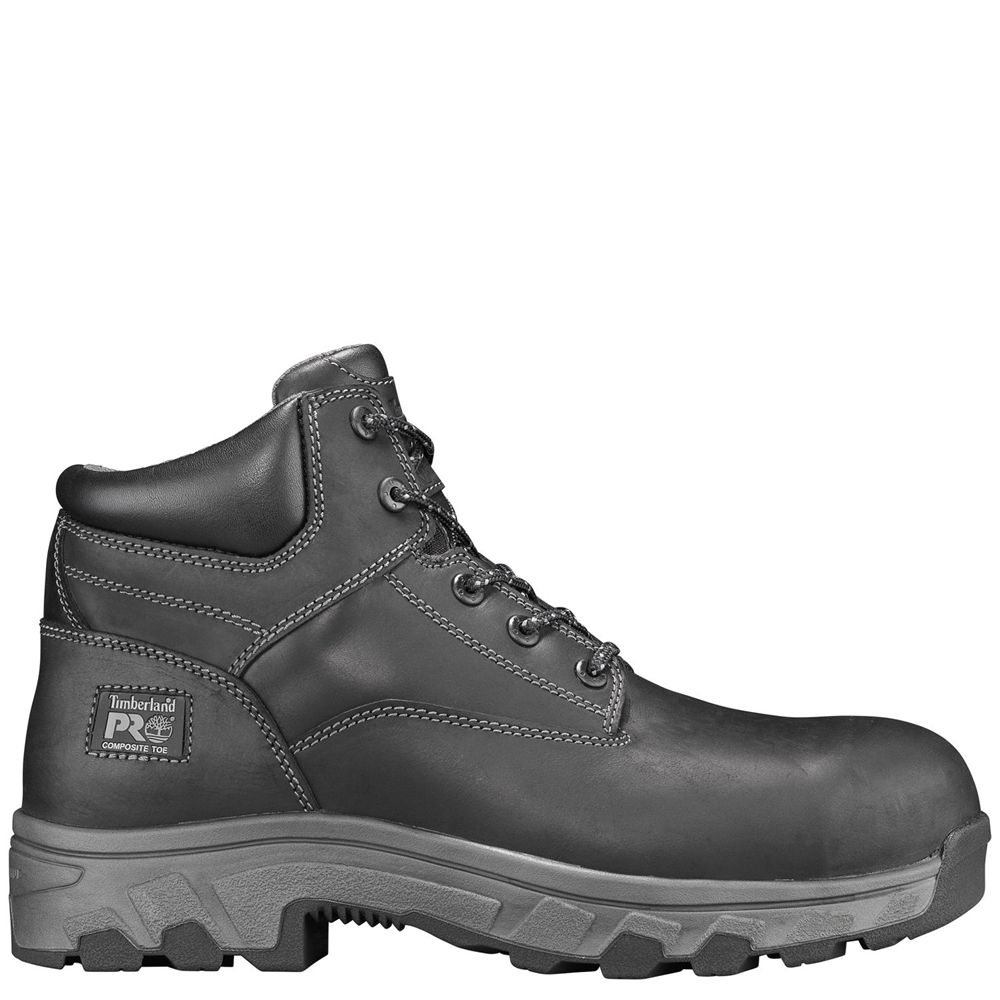 Timberland Μποτακια Εργασίας Ανδρικα Μαυρα - Pro® Workstead 6" Sd+ Comp Toe - Greece 0495671-AX